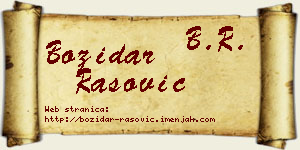 Božidar Rašović vizit kartica